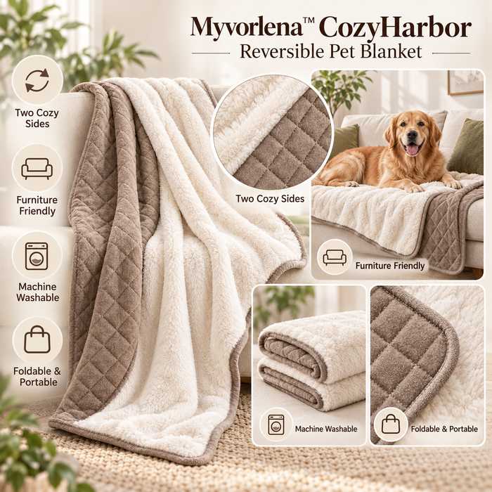 Marvellt™ CozyHarbor Reversible Pet Blanket