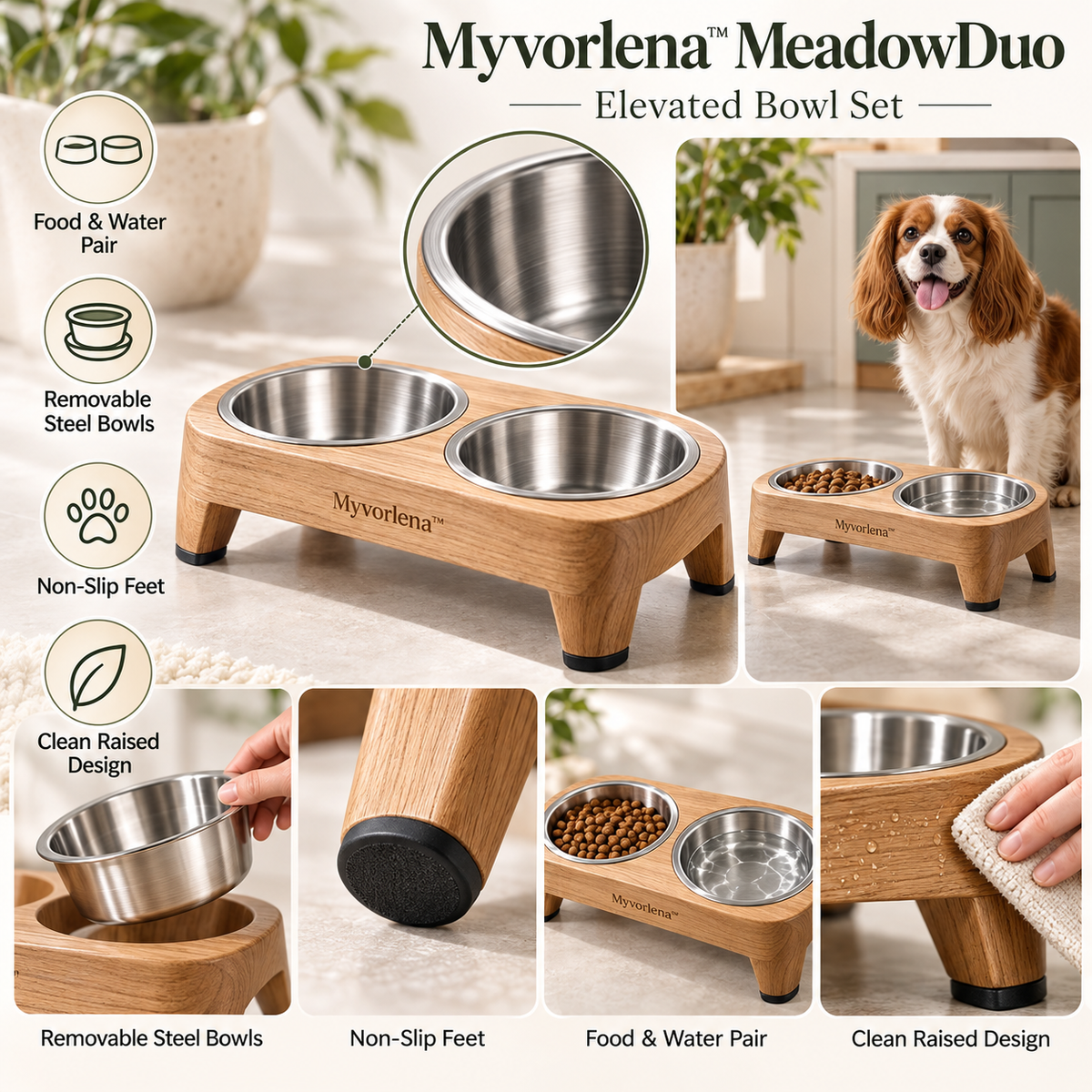 Marvellt™ MeadowDuo Elevated Bowl Set
