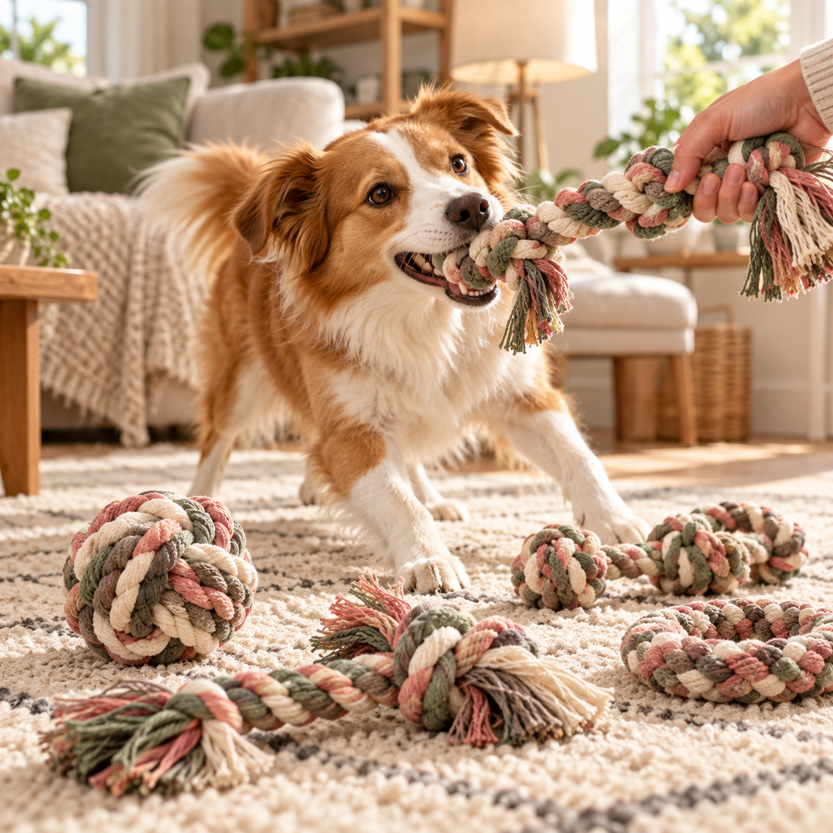 Marvellt™ MeadowKnot Cotton Rope Toy Set